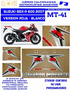 GSX - R 600 2007 CALCOMANIAS COMPLETAS - comprar en línea