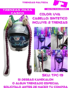 TRENZAS CASCO CABELLO SINTETICO