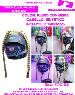 TRENZAS CASCO CABELLO SINTETICO