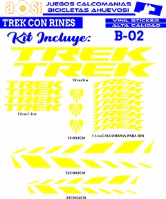 Imagen de Calcomanias para Trek juego con calcomanias para rines