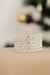 Bracelete mola strass prata