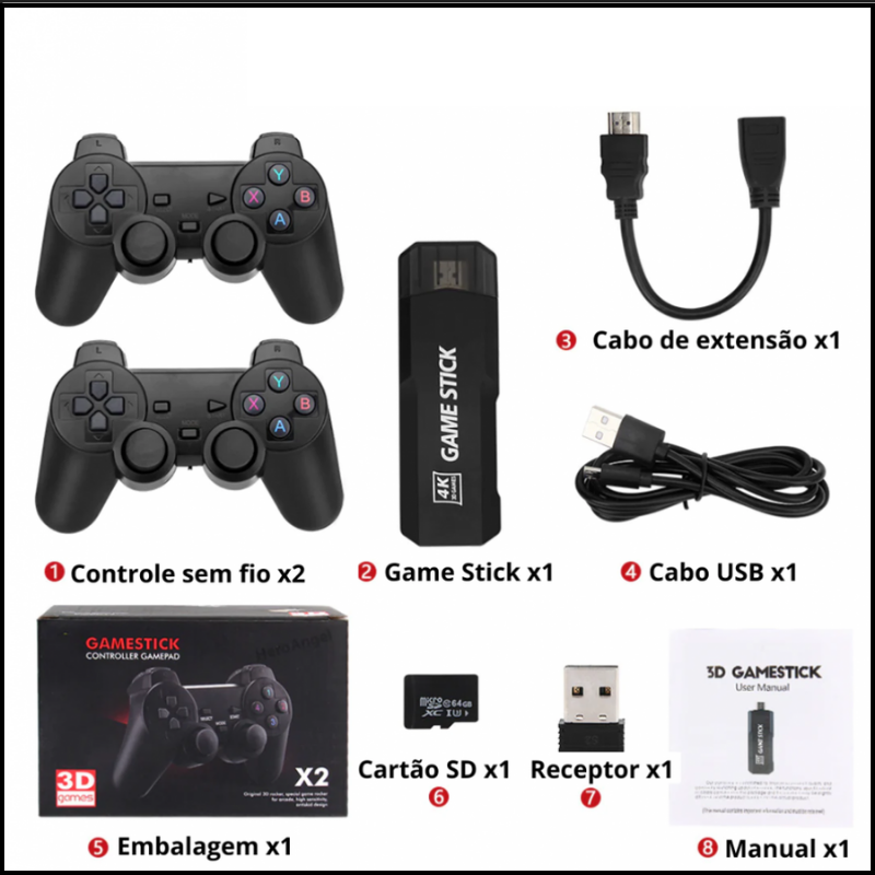 Video Game Retrô GameStick® + 2 Controles