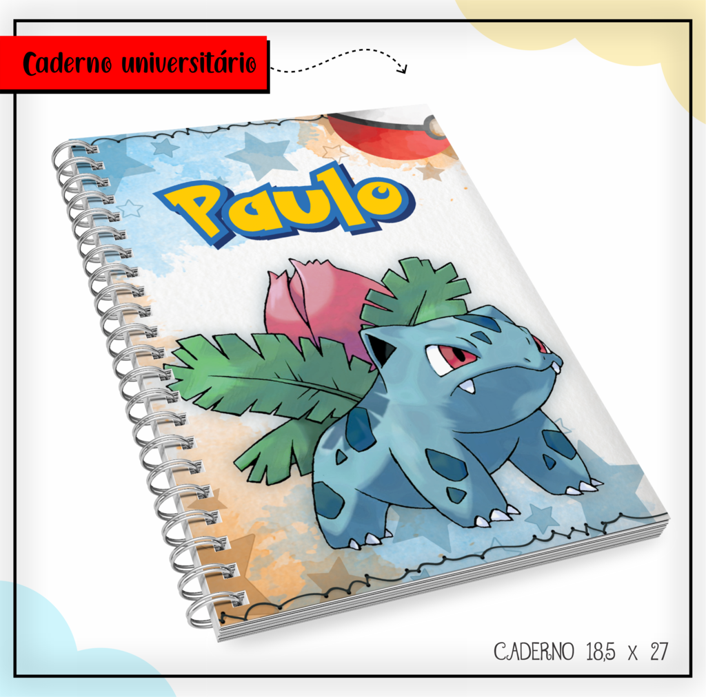 Caderno de Desenho Pokemon