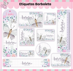 Kit 3 Etiquetas Escolares Menina