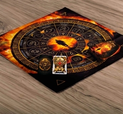 Toalha para Tarot de Lucifer Oráculo Baralho Cigano Astrológica Signos e Planetas 70x70 na internet