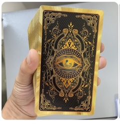 Espanhol e Inglês Golden Foil Tarot Deck, Cartas de Profecia para Iniciantes com 2 Idiomas Guia, 12x7cm Toro - loja online