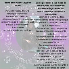 A Legitima Toalha Jogo Cartas Bruxa Tocha Wicca 70x70cm Roxa - comprar online