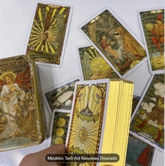 Golden Art Nouveau Tarô de Arte Dourada com 78 Cartas - Lata - comprar online