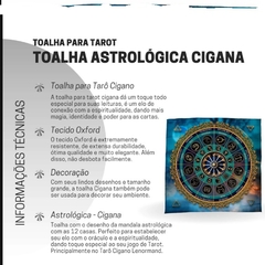 Imagem do Toalha para Tarot Cigano Astrológica Signos e Planetas 70x70