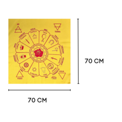 Toalha Tecido Jogo de Cartas Cigana 70 x 70 cm Amarela - comprar online