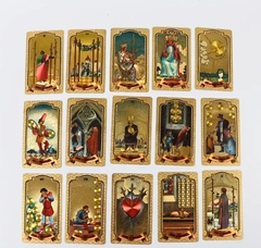 Imagem do Gold Foil Tarot Deck Tarô de Cartas Douradas Baralho Plastificado Impermeável