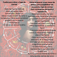 A Legitima Toalha Cigana Cartas 70x70cm Vermelho Vivo - comprar online