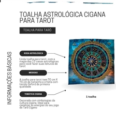 Toalha para Tarot Cigano Astrológica Signos e Planetas 70x70 - loja online