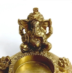 Porta Vela/Incensário em Resina Ganesha Dourado - 8cm na internet