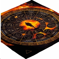 Toalha para Tarot de Lucifer Oráculo Baralho Cigano Astrológica Signos e Planetas 70x70 - comprar online