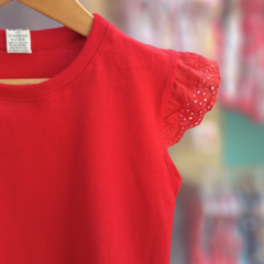 REMERA NENA CON BRODERIE ROJA - comprar online