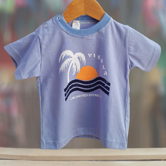 REMERA BEBÉ PALMERA CELESTE