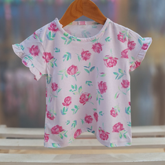 REMERA BEBA ROSAS ROSA