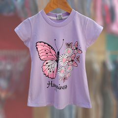 REMERA NENA MARIPOSA LILA