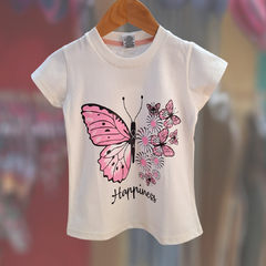 REMERA NENA MARIPOSA NATURAL