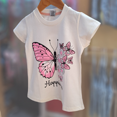 REMERA NENA MARIPOSA NATURAL en internet