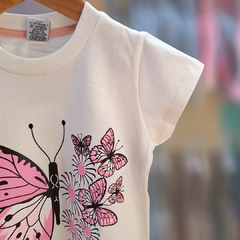 REMERA NENA MARIPOSA NATURAL - comprar online