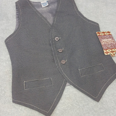 Conjunto chaleco y pantalón clásico color gris - comprar online