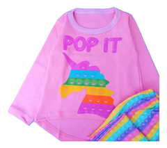 Pijama Pop it de niña con estampado unicornio en internet