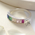 AN 415 - Anillo cubics colores (PLATA LAMINADA)