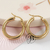 AR 1231 - Aros argollas chunky 24 mm (ACERO DORADO)