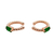 AR 1452 - Aros ear cuff cubic VERDE (PLATA 925 ROSE)