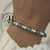 PU 888 - Pulsera bolitas vidrio verde (AB)