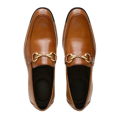 Sapato Social Loafer Special Grego Whisky de Couro Olivieri na internet