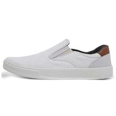 Sapatênis Slip On Palmilha Gel Off White Caramelo Olivieri na internet