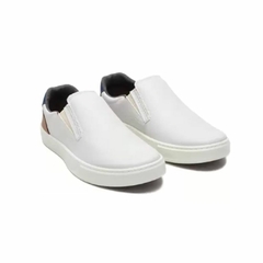 Sapatênis Slip On Palmilha Gel Off White Caramelo Olivieri