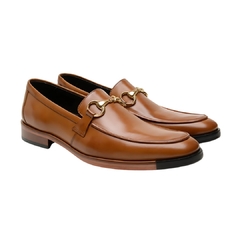 Sapato Social Loafer Special Grego Whisky de Couro Olivieri