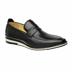 Sapato Mocassim Casual Masculino Em Couro Preto Olivieri na internet