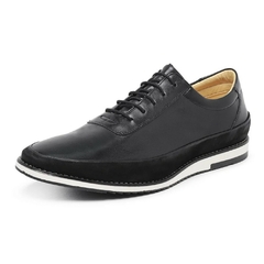 Sapato Casual Oxford Couro Olivieri cor Preto na internet