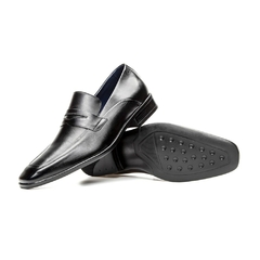 Sapato Social Couro Loafer Clássico Masculino Preto Olivieri - loja online