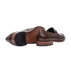 Sapato Social Loafer Evans Brown de Couro Olivieri - Olivieri Calçados