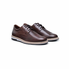 Sapato Masculino Derby Café John Couro Legitimo Olivieri