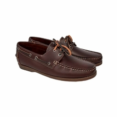 Sapato Docksider Couro Nobuck Básico Masculino Café Olivieri