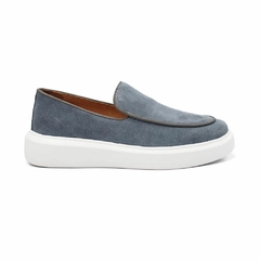 Sapato Loafer Casual Masculino Couro Camurça Cinza Olivieri - comprar online