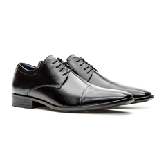 Sapato Social Derby Masculino Sola Borracha Preto Olivieri