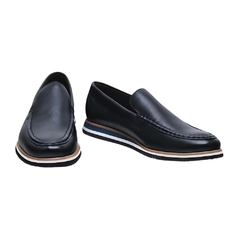 Sapato Casual Mocassim Malbork Masculino Preto Olivieri