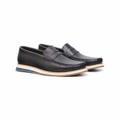 Sapato Mocassim Masculino Couro Gravata Café Olivieri