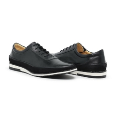 Sapato Casual Oxford Couro Olivieri cor Preto - comprar online