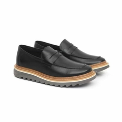 Sapato Couro Oxford Masculino Loafer Tratorado Olivieri