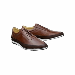 Sapato Oxford Casual Estilo Masculino Marrom Olivieri