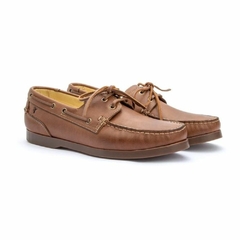 Sapato Docksider Couro Latego Masculino Whisky Olivieri